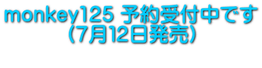 monkey125 予約受付中です (7月12日発売)